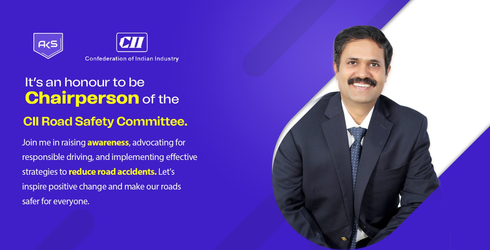 Akhilesh Srivastava, Chairperson of the CII Road Safety Committee