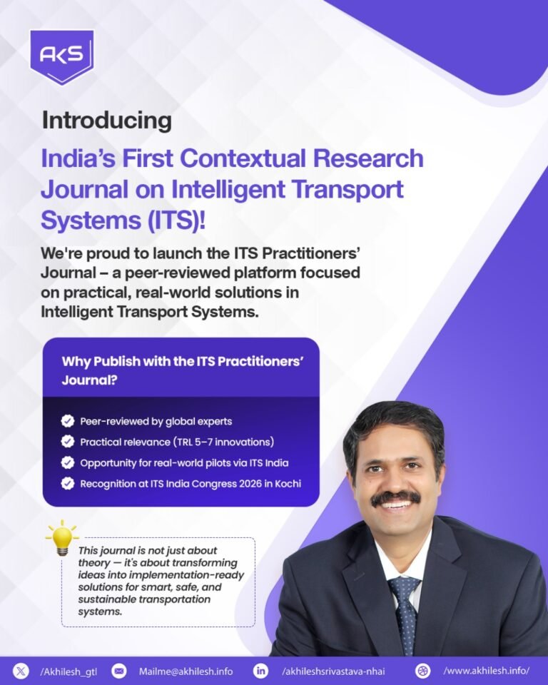 Introducing India’s First Contextual Research Journal on Intelligent Transport Systems