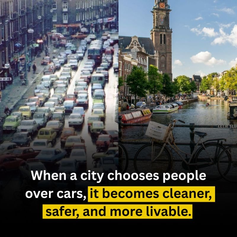 Amsterdam was on the edge of becoming a car-dominated city