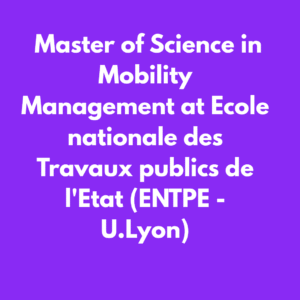 Master of Science in Mobility