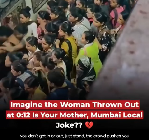 Imagine the Woman Thrown Out 00:12 Is Your Mother, Mumbai Local Joke ??