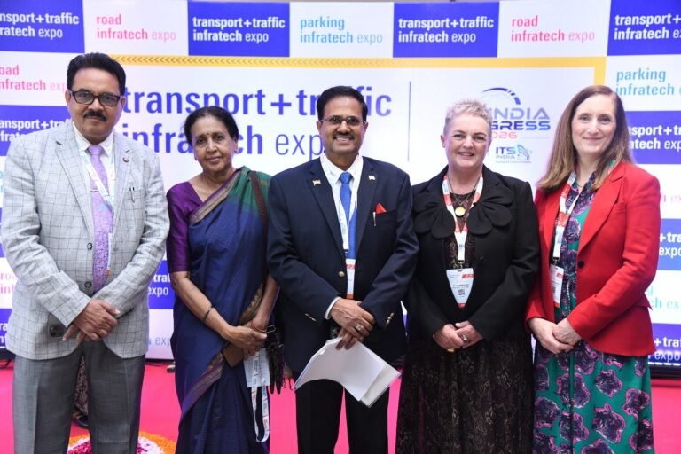 Akhilesh Srivastava with dignitaries and international ITS delegates at ITS India Congress 2026, Bharat Mandapam
